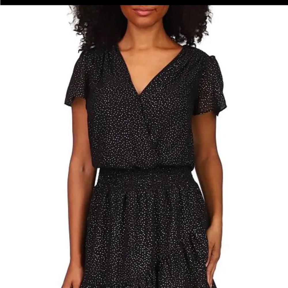 Michael Michael Kors Size M ruffled black/silver dress